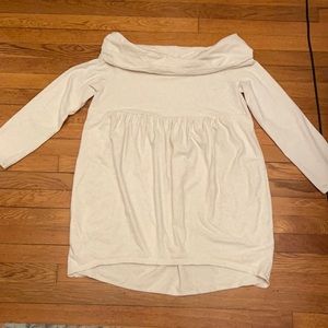 Anthropologie Cream Tunic Top